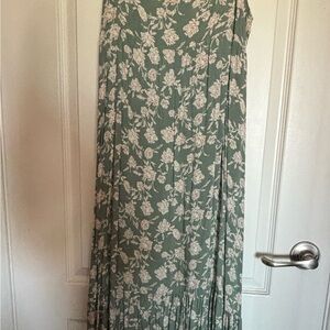 Floral Green Maxi Dress